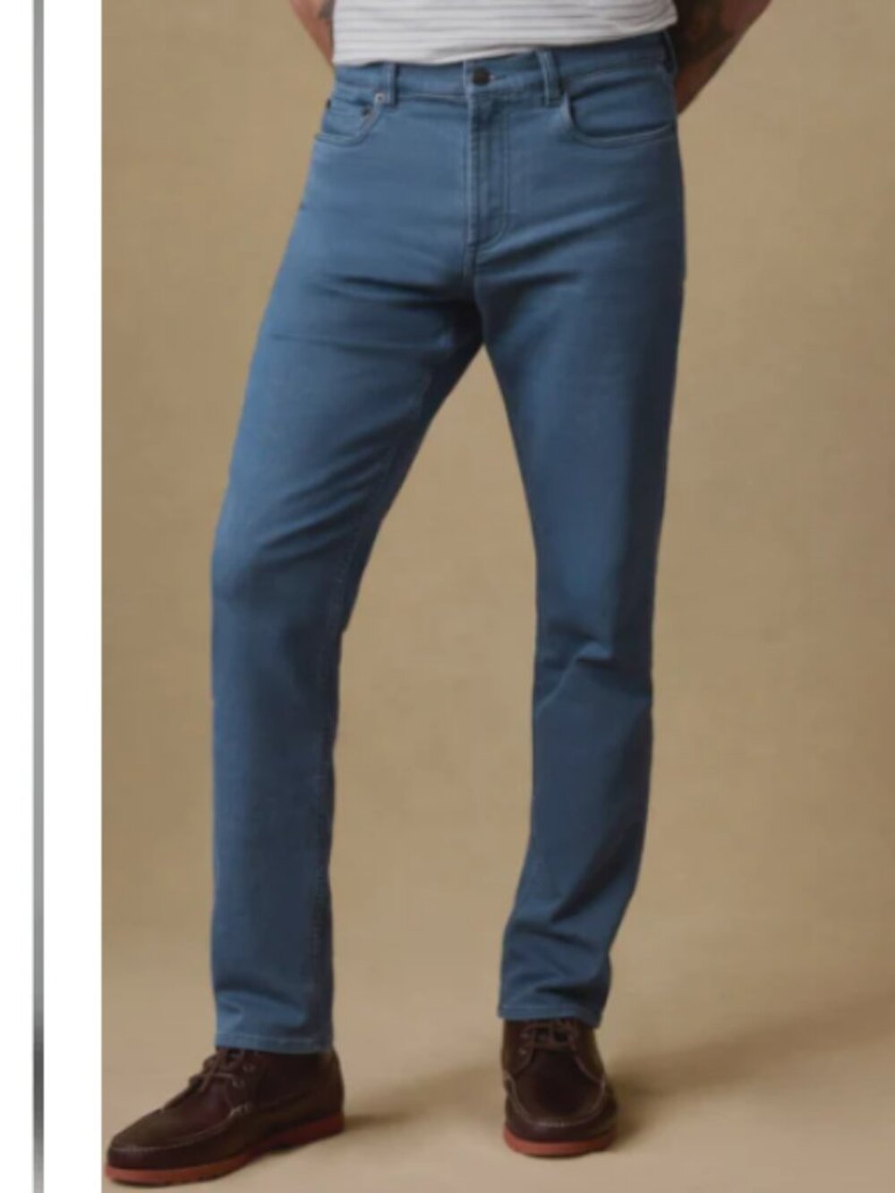 Faherty Stretch Terry 5 Pocket Pants Blue 32 x 32